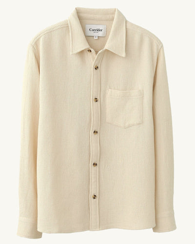 Waffle LS - Natural-Long Sleeve Shirt-Corridor-Corridor
