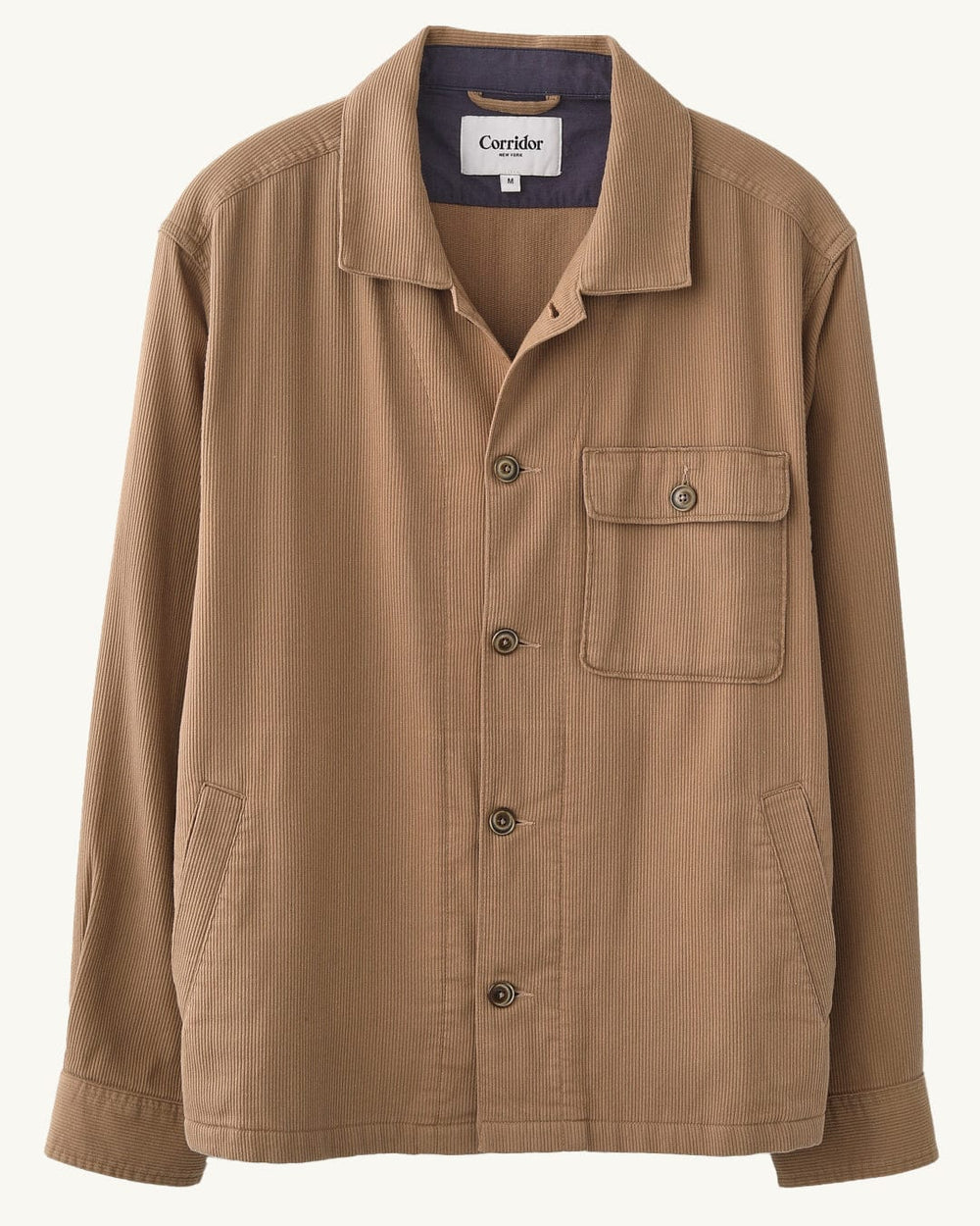 Bedford Cord Military Jacket - Khaki-Military Jacket-Corridor-Corridor