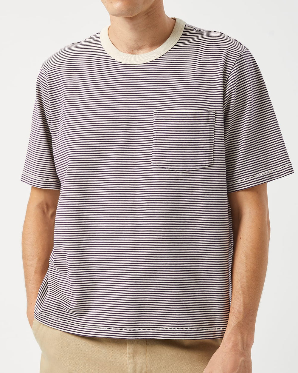 Stripe Tee - Plum-T-Shirt-Siena-Corridor