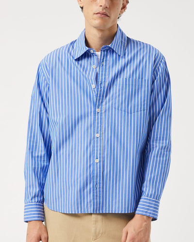 Berg Stripe LS - Blue-Long Sleeve Shirt-Real-Corridor