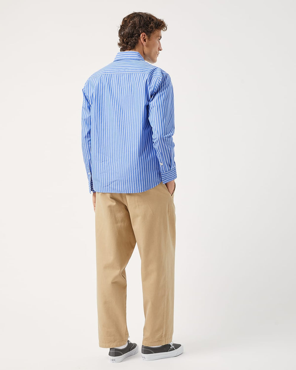 Berg Stripe LS - Blue-Long Sleeve Shirt-Real-Corridor