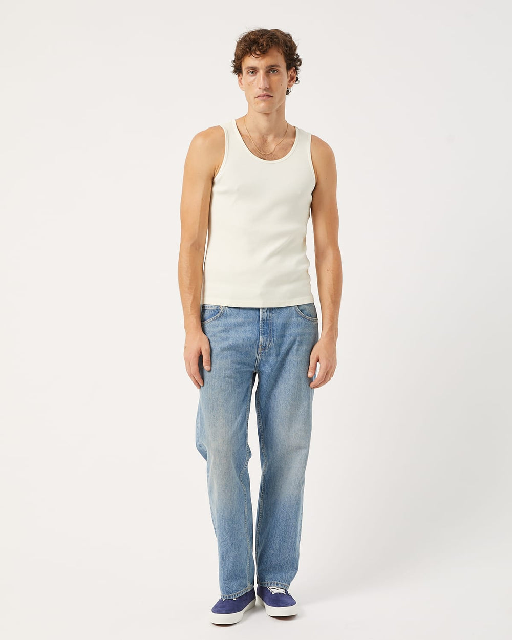 Ribbed Tank - White-Tank Top-Siena-Corridor