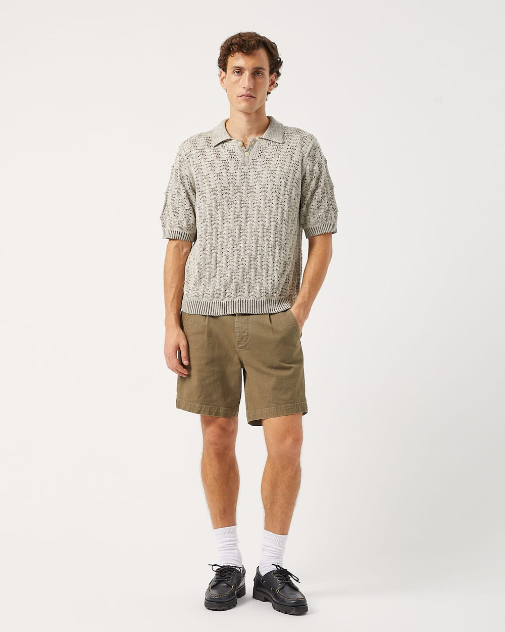 Cable Lace Polo-Knit Polo-Innovative Knitwear-Corridor