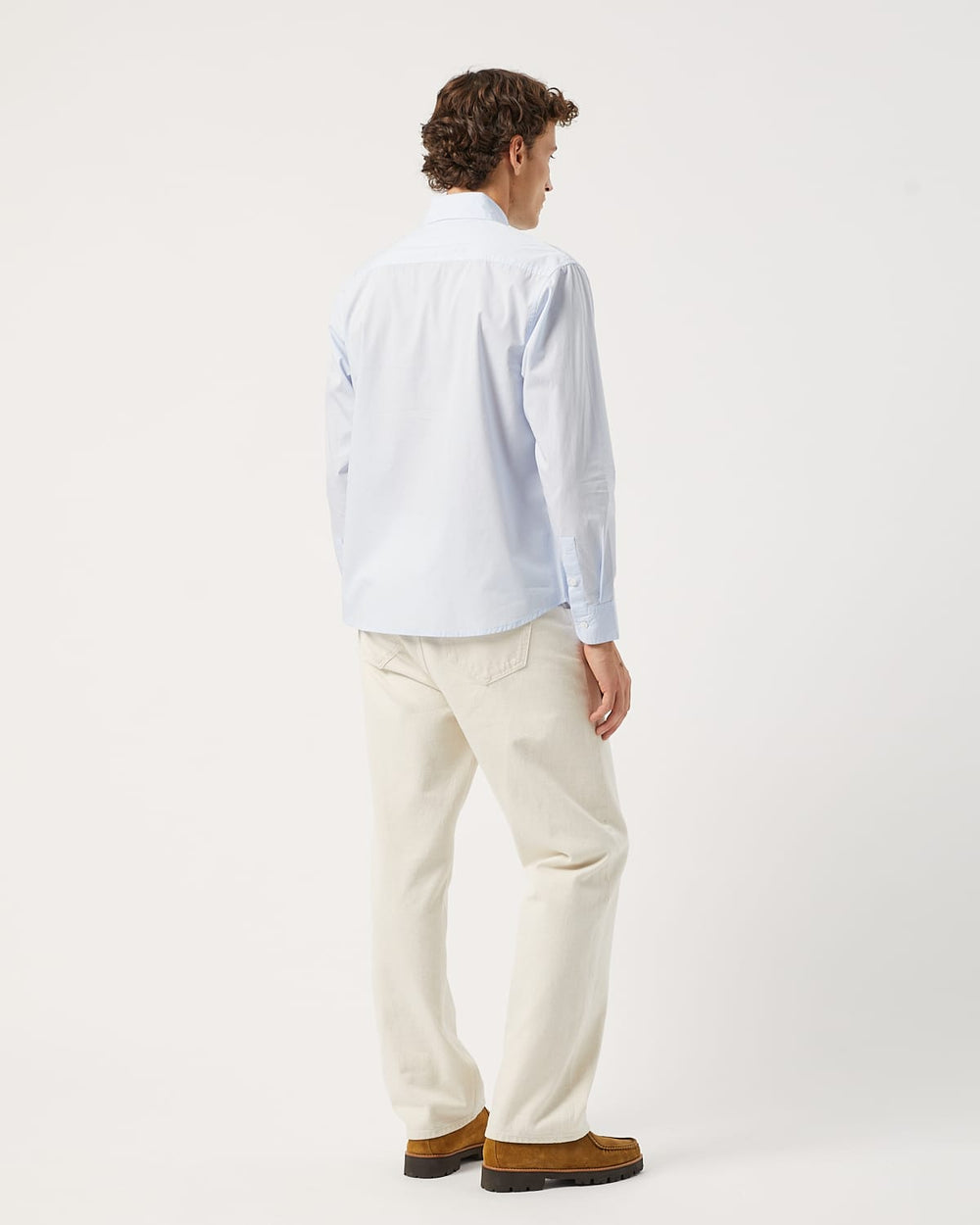 Poplin LS - Light Blue-Long Sleeve Shirt-Real-Corridor