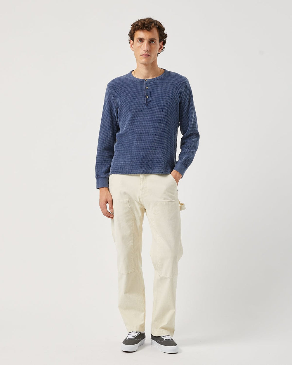 Waffle Henley - Navy-Henley-Siena-Corridor