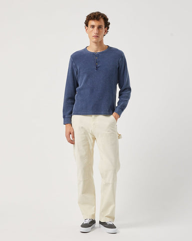 Waffle Henley - Navy
