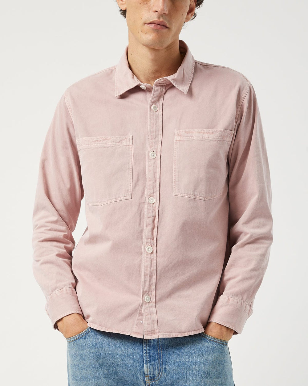 Garment Dye Twill LS - Pink-LS-Somelos-Corridor