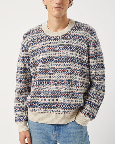 Fair Isle Crewneck - Natural-Crewneck-Innovative Knitwear-Corridor