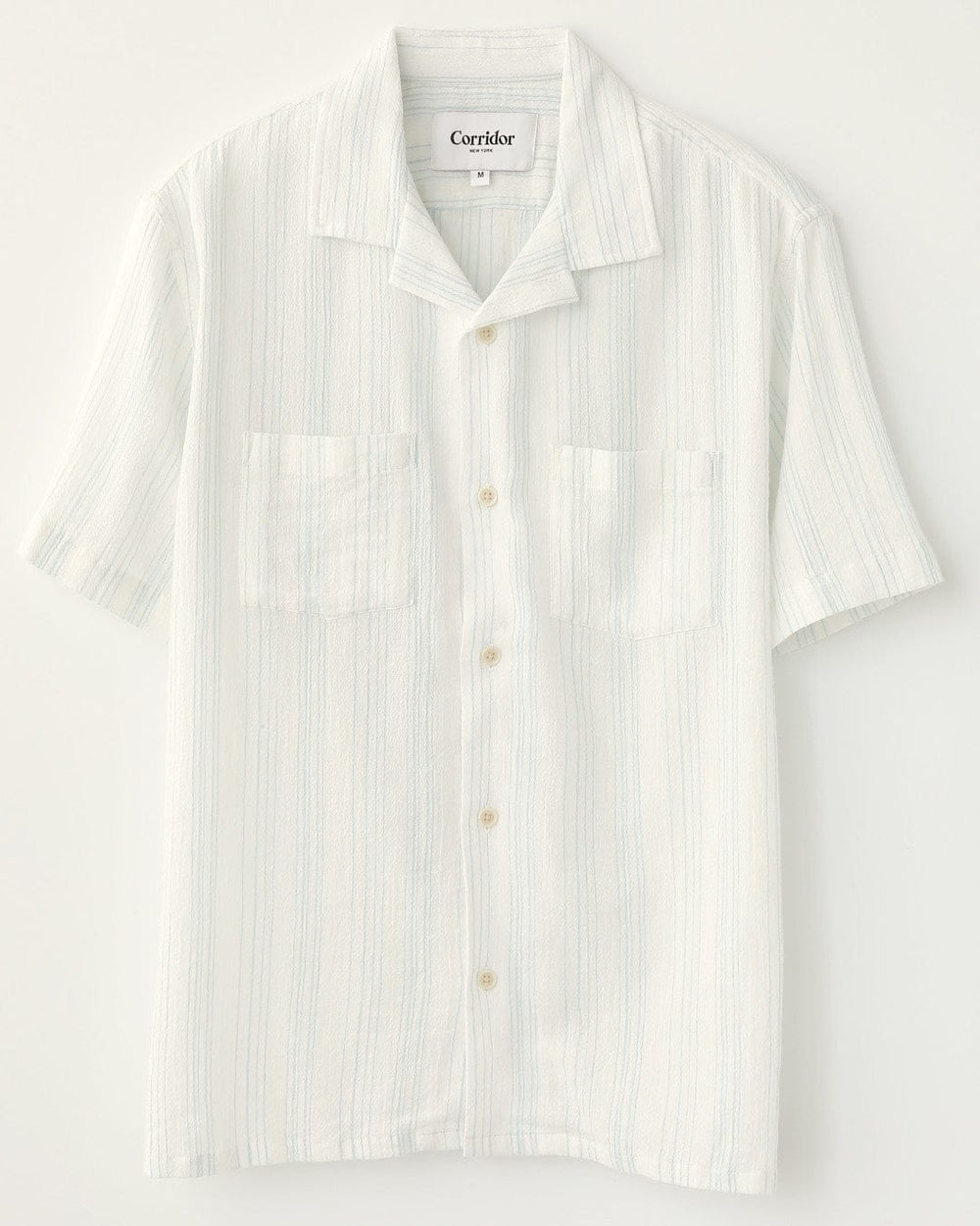 Skip Stripe Retro SS Camp - Natural-SS w/ Camp Collar-Corridor-Corridor