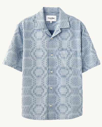 Diamond Jacquard SS Camp-Short Sleeve Shirt-Corridor-Corridor