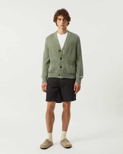 Acid Wash Cardigan - Sage-Knit Cardigan-Alpafina-Corridor