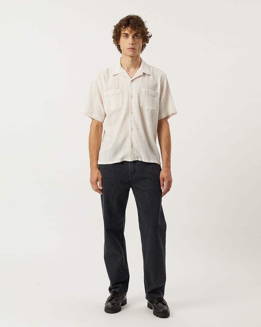 Riley Stripe SS-Short Sleeve Shirt-Original Madras Trading Co. (OMTC)-Corridor