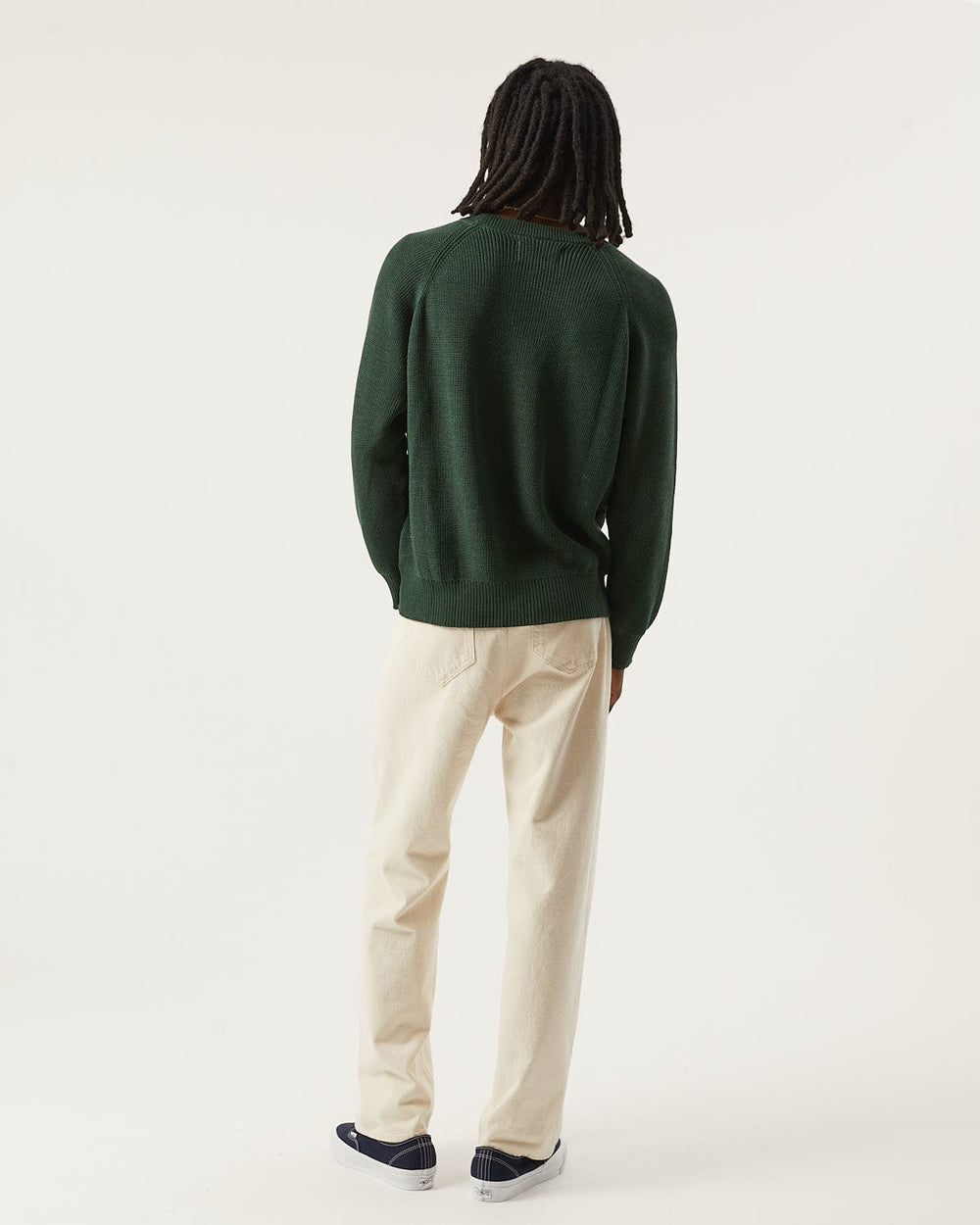 Cotton Crewneck - Green-Crewneck-Black Q-Corridor