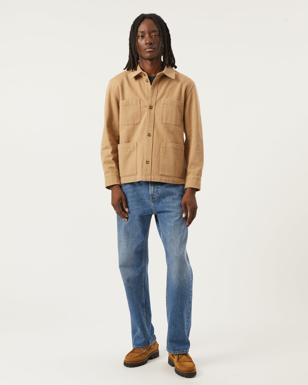 Misha Overshirt - Tan-Overshirts-Black Q-Corridor