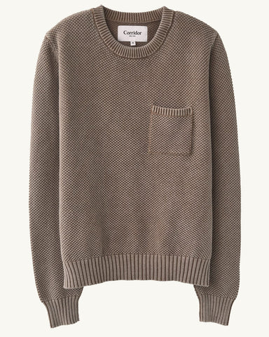 Pocket Crewneck - Brown