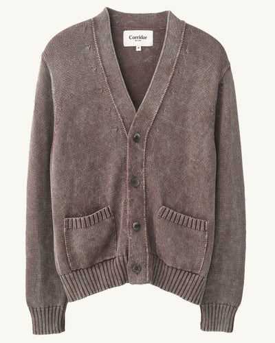 Acid Wash Cardigan - Purple-Cardigan-Corridor-Corridor