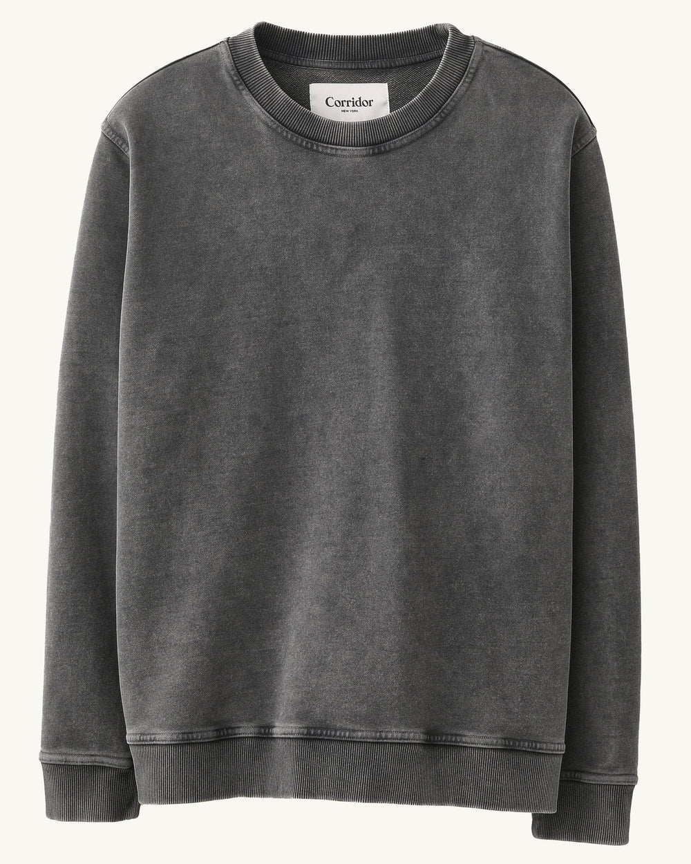 French Terry Crewneck - Washed Black-Sweatshirt-Siena-Corridor