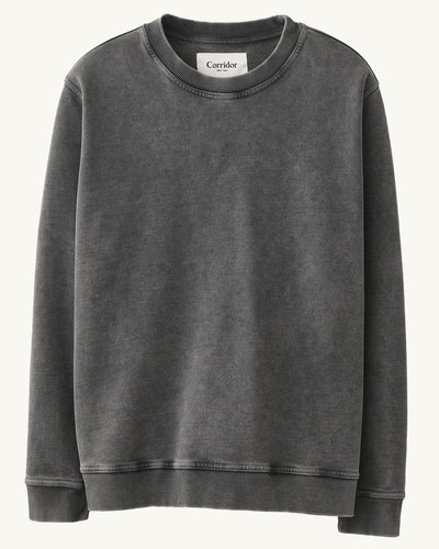 French Terry Crewneck - Washed Black-Sweatshirt-Siena-Corridor