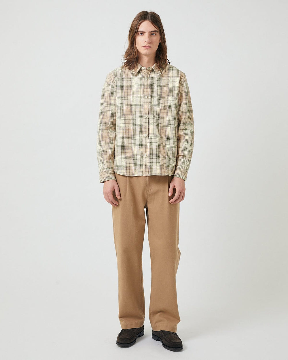Birch LS-LS w/ 1 Chest Pocket-Original Madras Trading Co. (OMTC)-Corridor