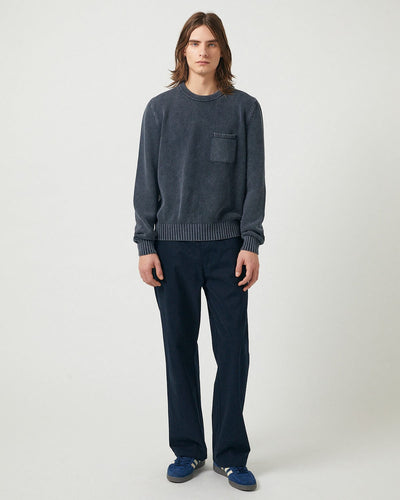 Pocket Crewneck - Black-Crewneck Sweater-Alpafina-Corridor