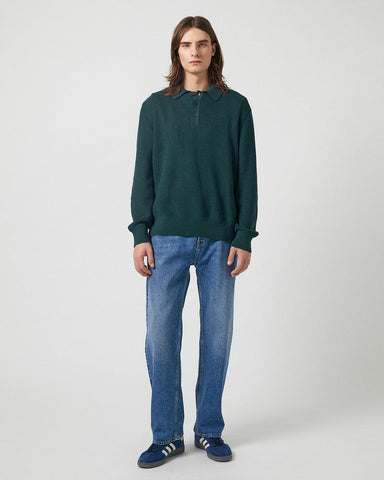 LS Slouchy Polo - Green