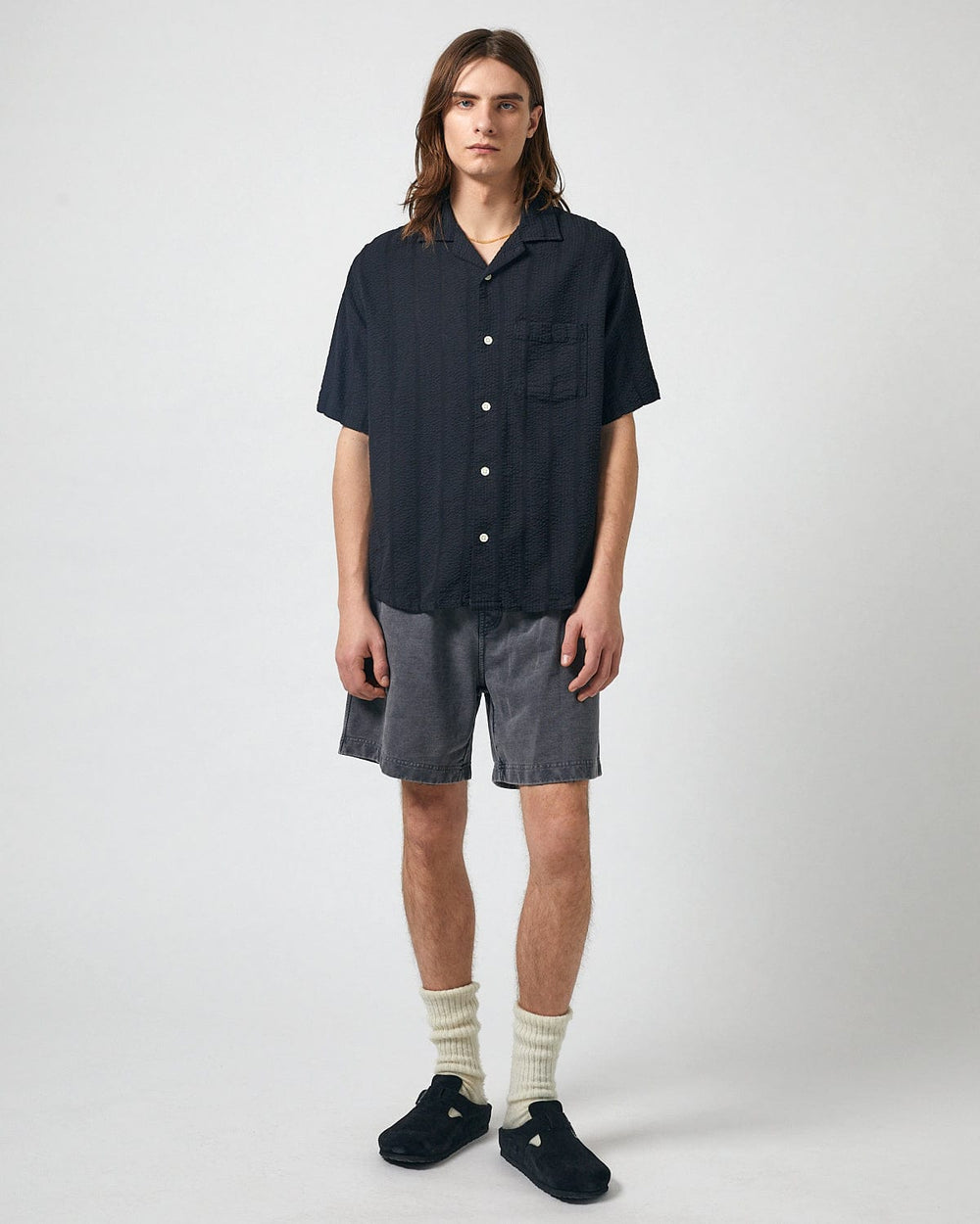 Garment Dyed Shorts - Black-Sweat Short-Siena-Corridor