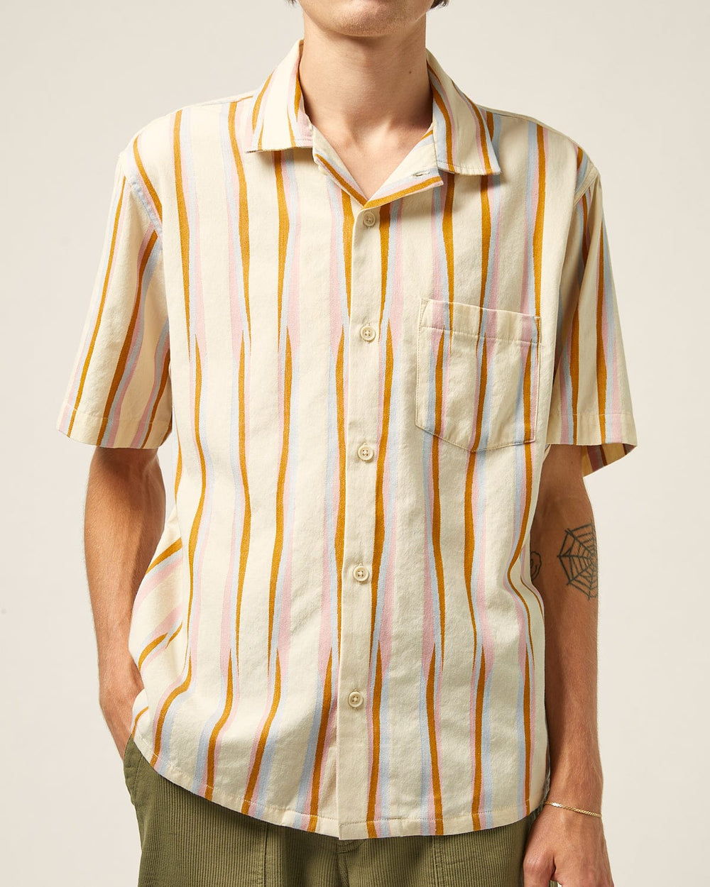 Twisted Stripe SS Camp-SS w/ Camp Collar-Corridor-Corridor