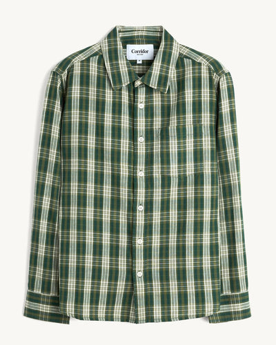 Verdant Check LS-LS w/ 1 Chest Pocket-Original Madras Trading Co. (OMTC)-Corridor