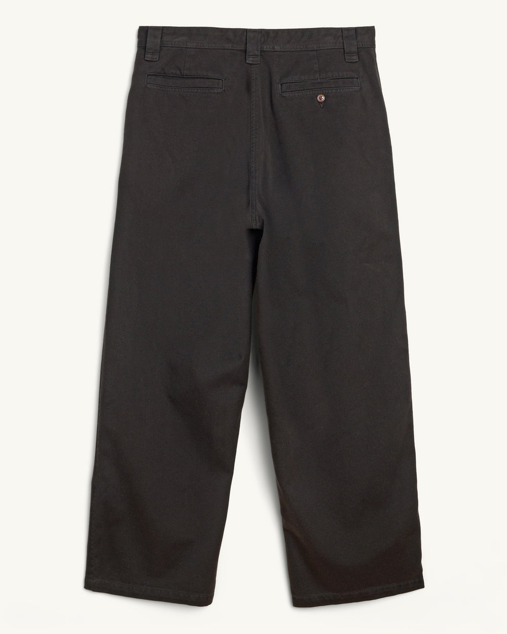 Wide Twill Pant - Black-Trouser-Real-Corridor