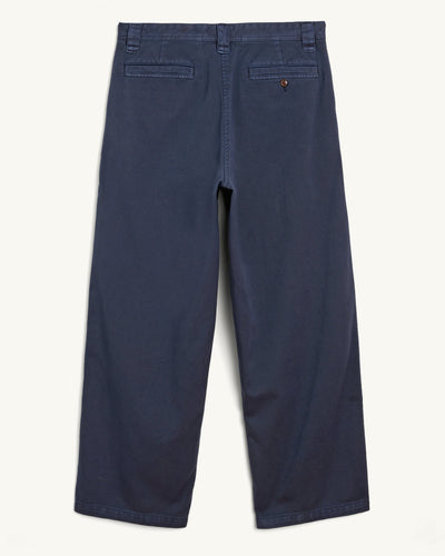 Wide Twill Pant - Navy-Trouser-Real-Corridor