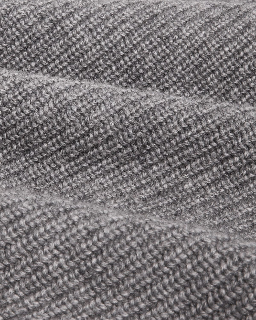 Wool Cashmere Ribbed Crewneck - Grey-Crewneck-Black Q-Corridor