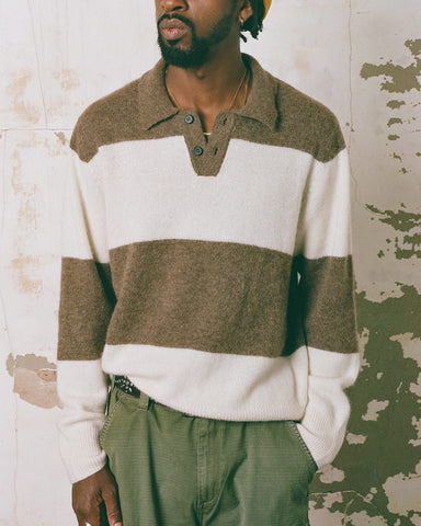 Brushed Knit Rugby - Natural